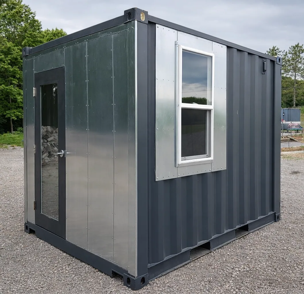 Container upgraded with an Insula door kit and window kit