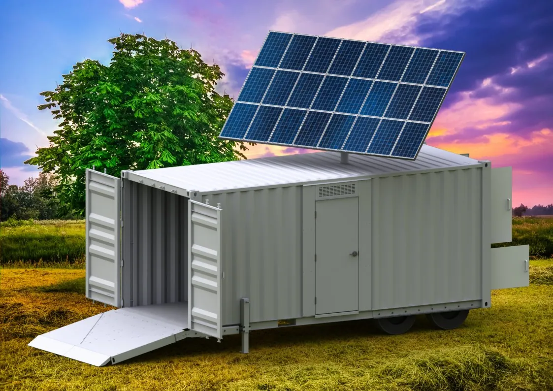 Solar charging station container render