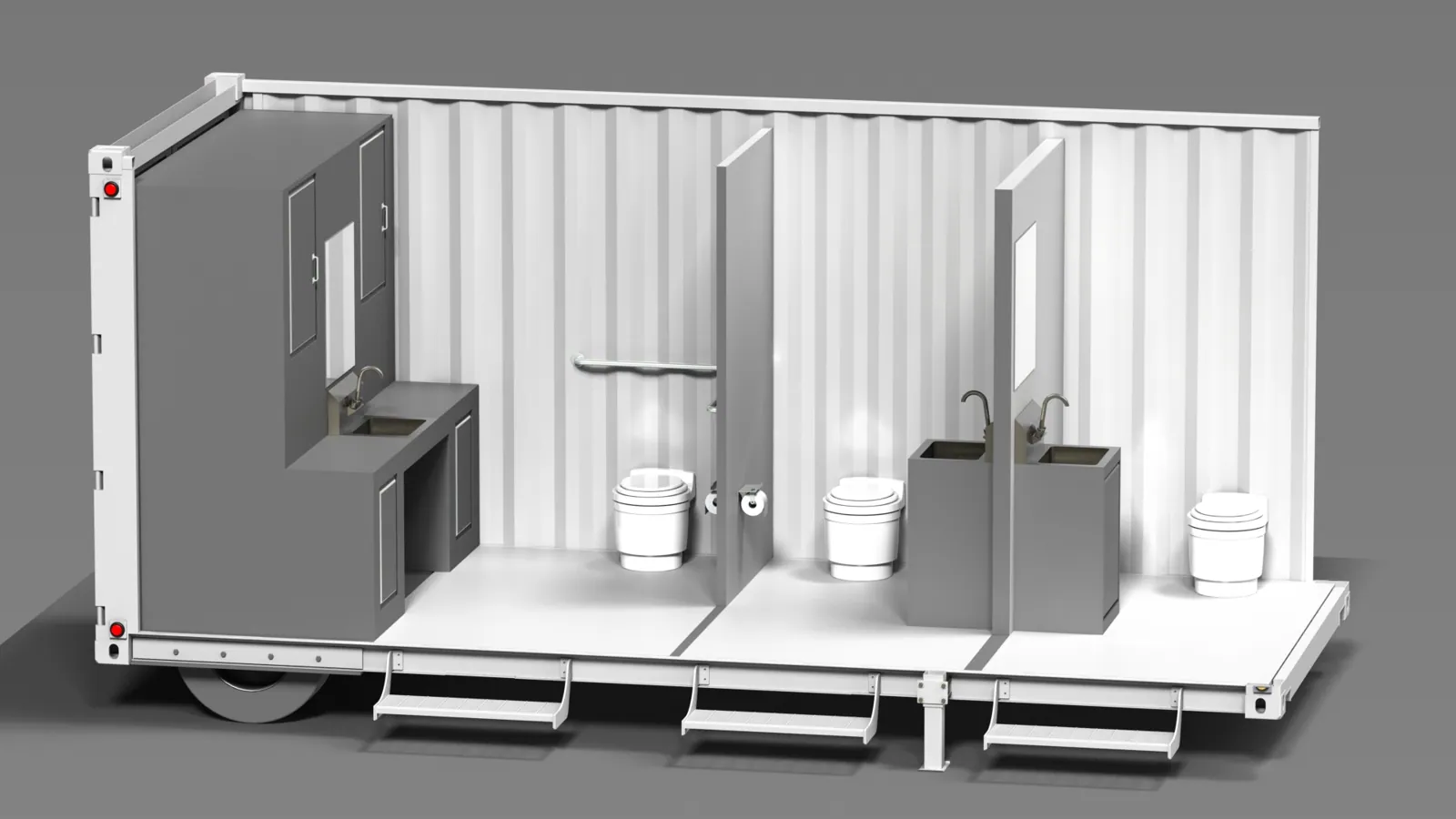 Open container washroom render
